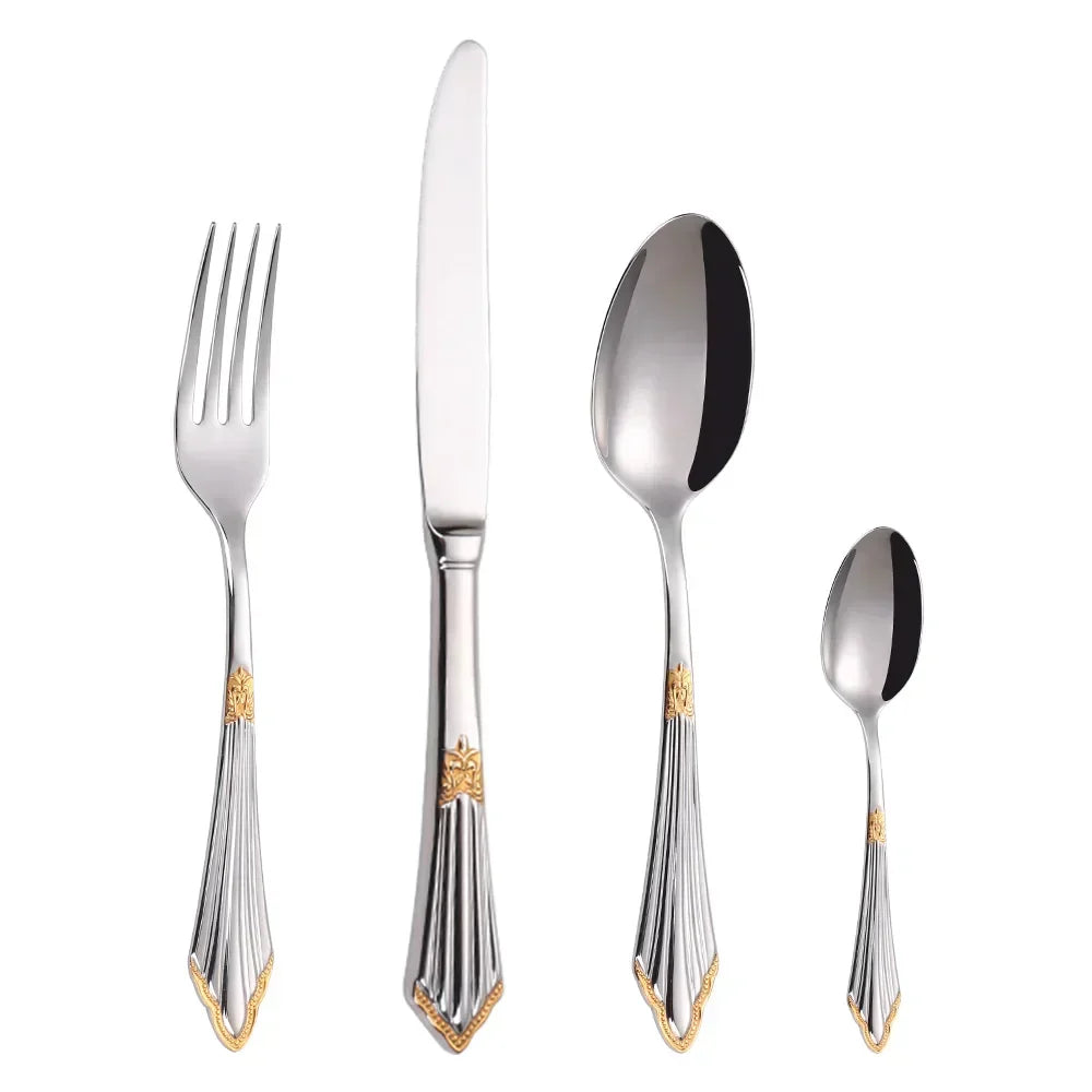LuxSpoon | Elegant cutlery set in golden design