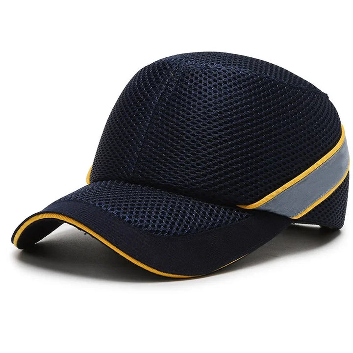Red Safety Bump Cap - Helmet with hard ABS inner core for head protection at home, work, and factory