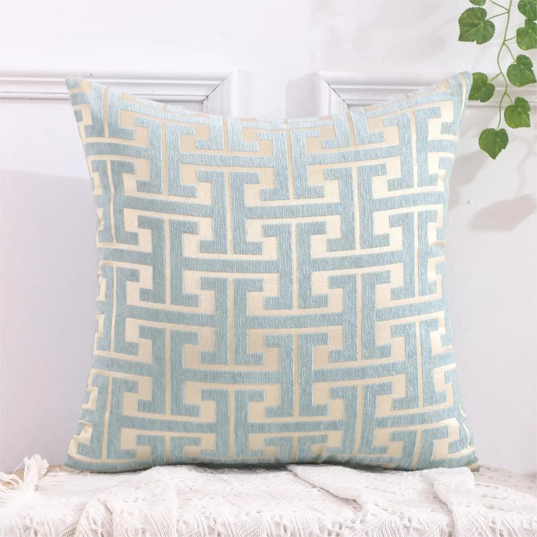 Striped cushion cover in country house style – Decorative sofa cover for living room and couch |