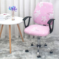 2-piece Split Office Rose Chair Covers