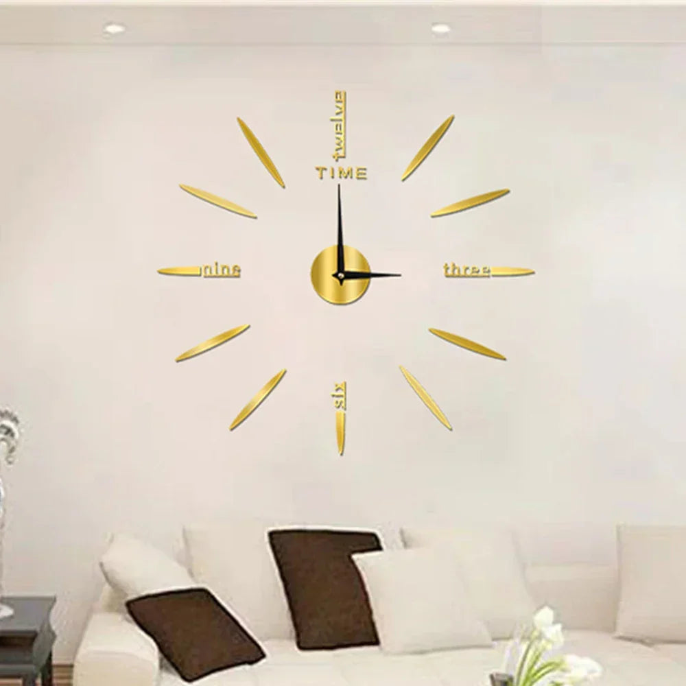 New large unique style acrylic wall clock