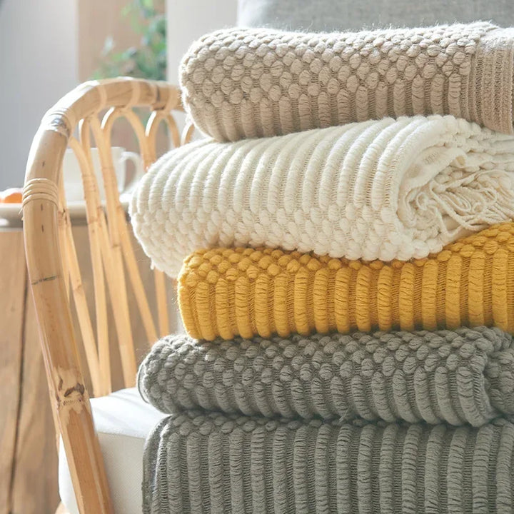 Nordic Style Dick Knitted Blanket
