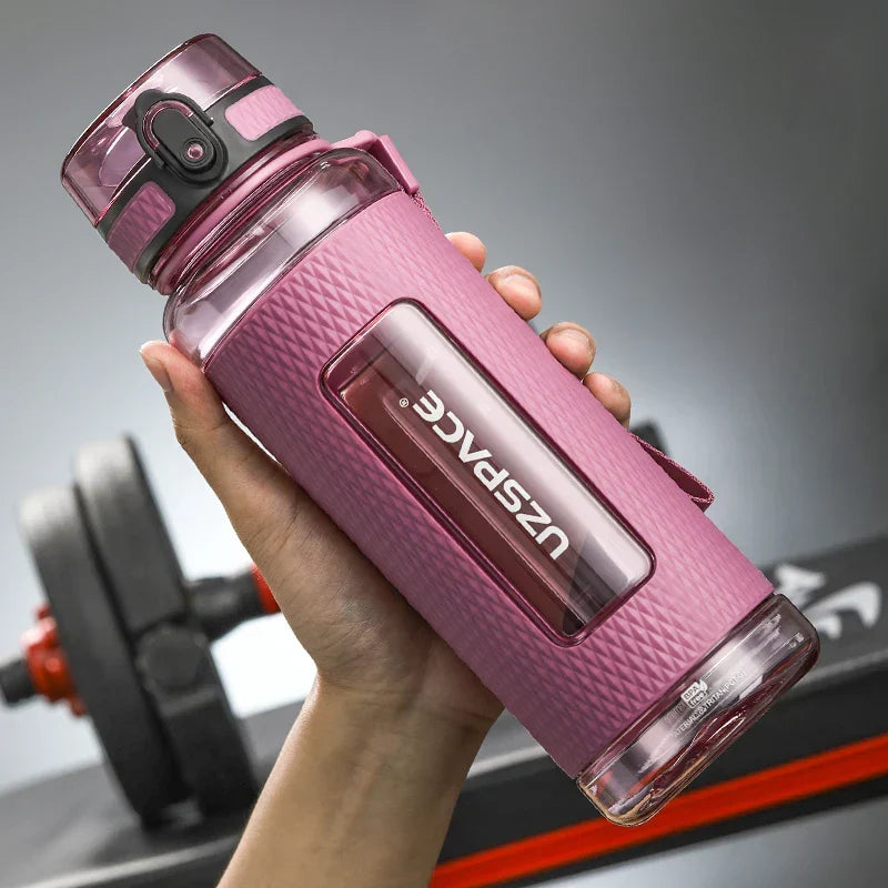 UZSPACE Sport Water Bottles, BPA-free, portable, impact-resistant, leak-proof, large capacity, fitness water kettle, Tritan plastic drinking bottle