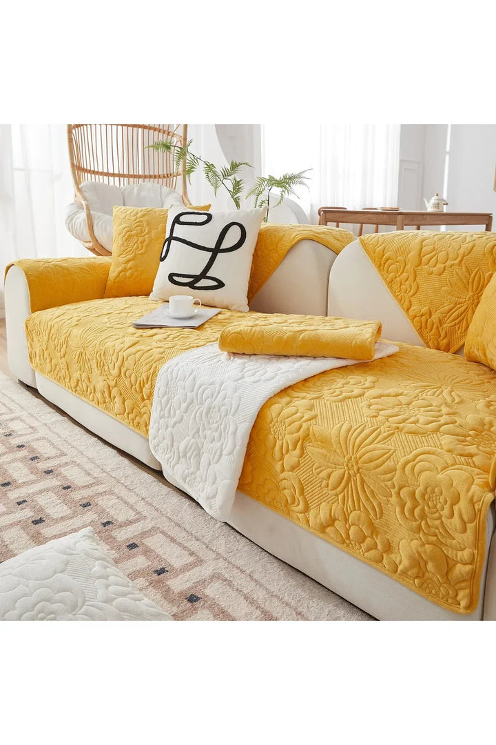 Plush sofa cover |