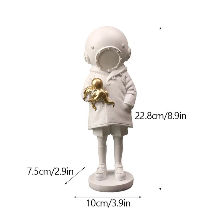 Dropshipping Banksy Sculpture Collection Flower Thrower Statue Pop Art Modern Balloon Girl Figurine Office Home Decoration