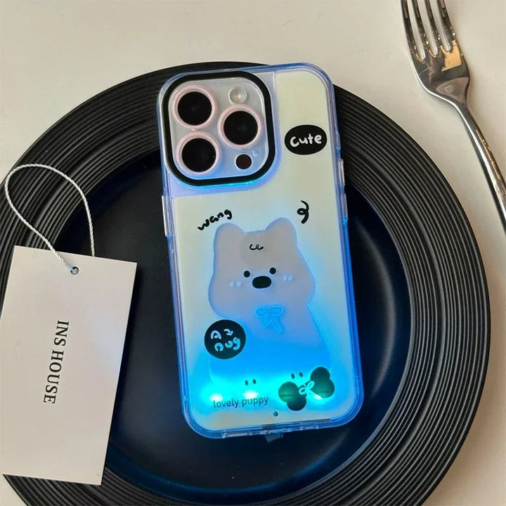 Glowing Puppy Light-Up iPhone Case