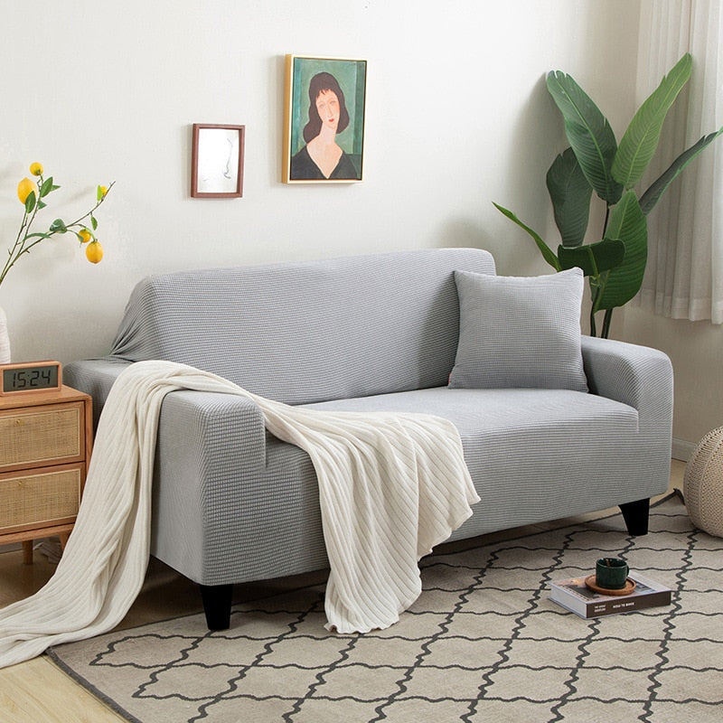 Textured Stretch Sofa Cover | Non-Slip, Machine Washable &amp; Protective for 1-Seater, 2-Seater, and 3-Seater Sofas