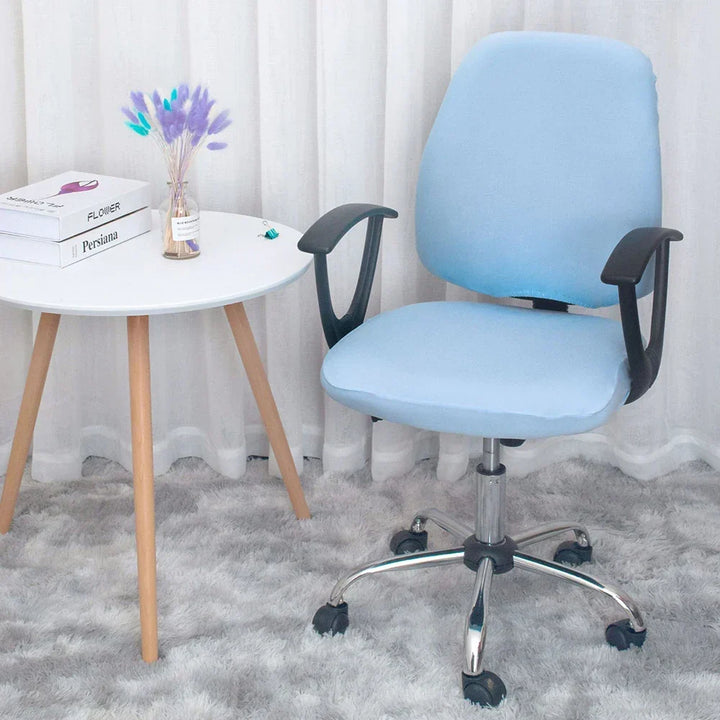 2-piece Split Office Rose Chair Covers