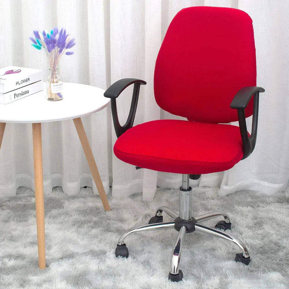 2-piece Split Office Rose Chair Covers