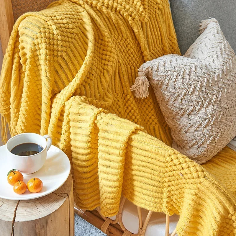 Nordic Style Dick Knitted Blanket