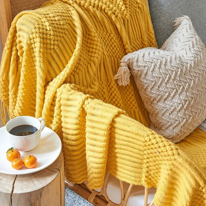 Nordic Style Dick Knitted Blanket