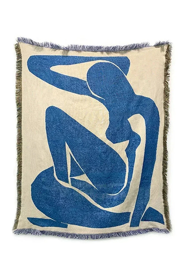 Abstract Blue Muse Blanket