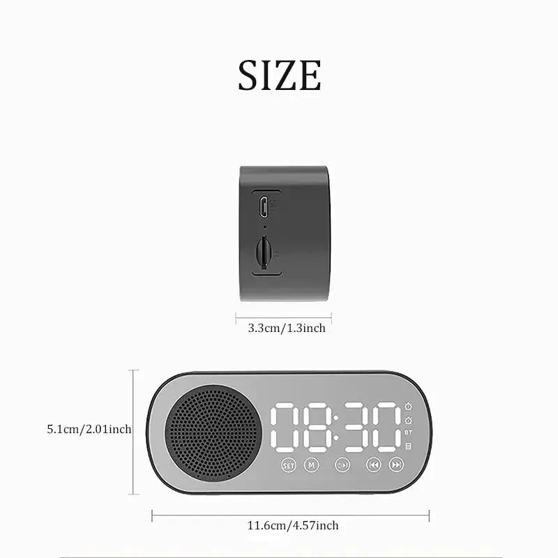 Digital Alarm Clock with Bluetooth Speaker &amp; FM Radio