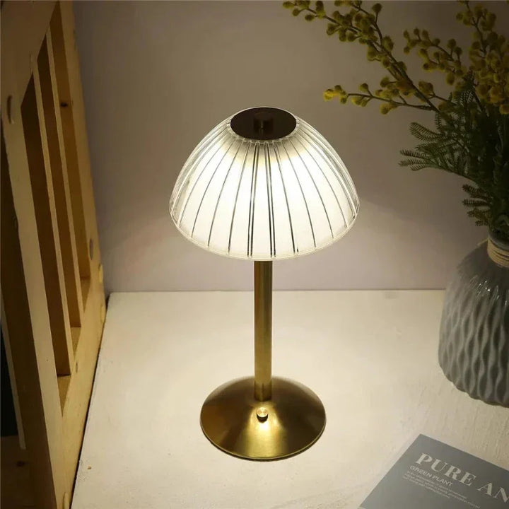 GlassGleam | Cordless three-colour LED table lamp with dimming function