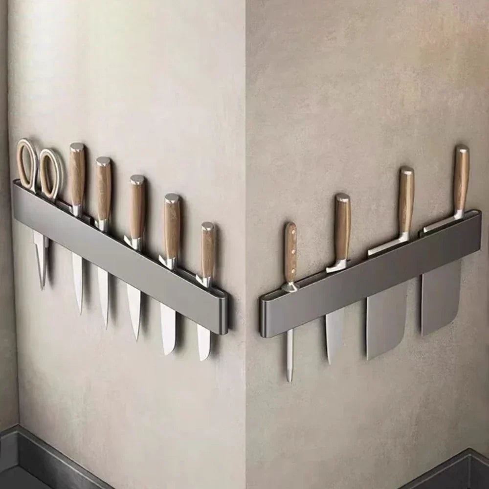 Knife holder - Knifey - Stainless steel - Multi-function shelf