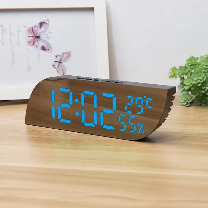 LED Digital Alarm Clock with Dual Display &amp; Unlimited Snooze