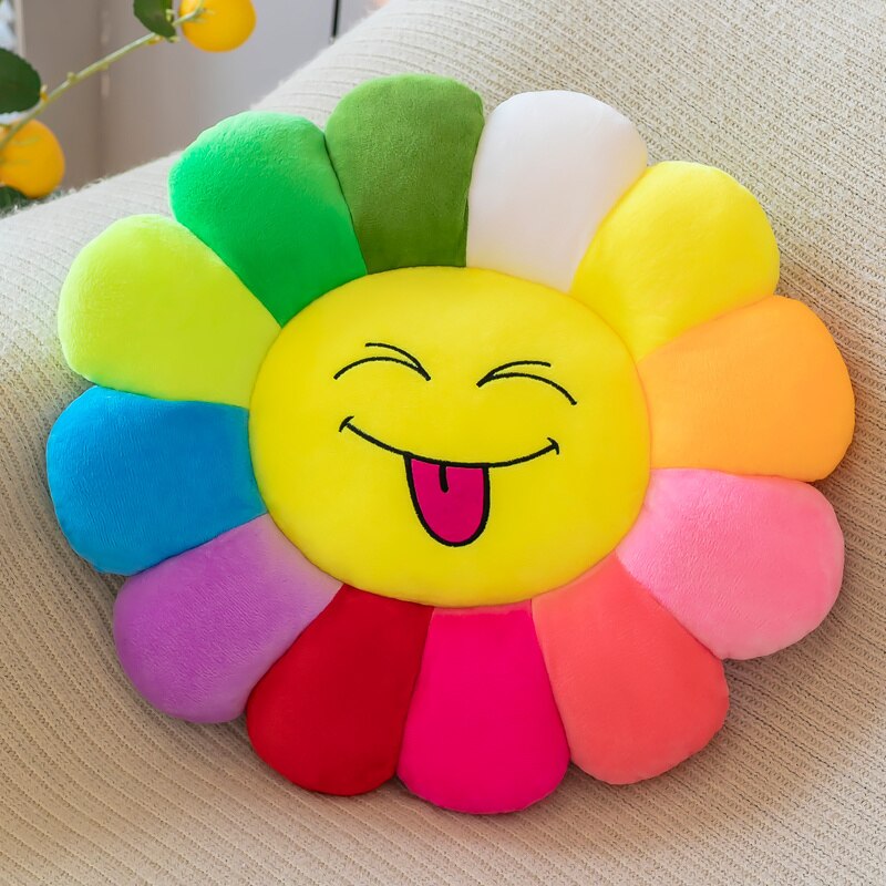 colourful Sunflower Plush Comfort Seat Cushion
