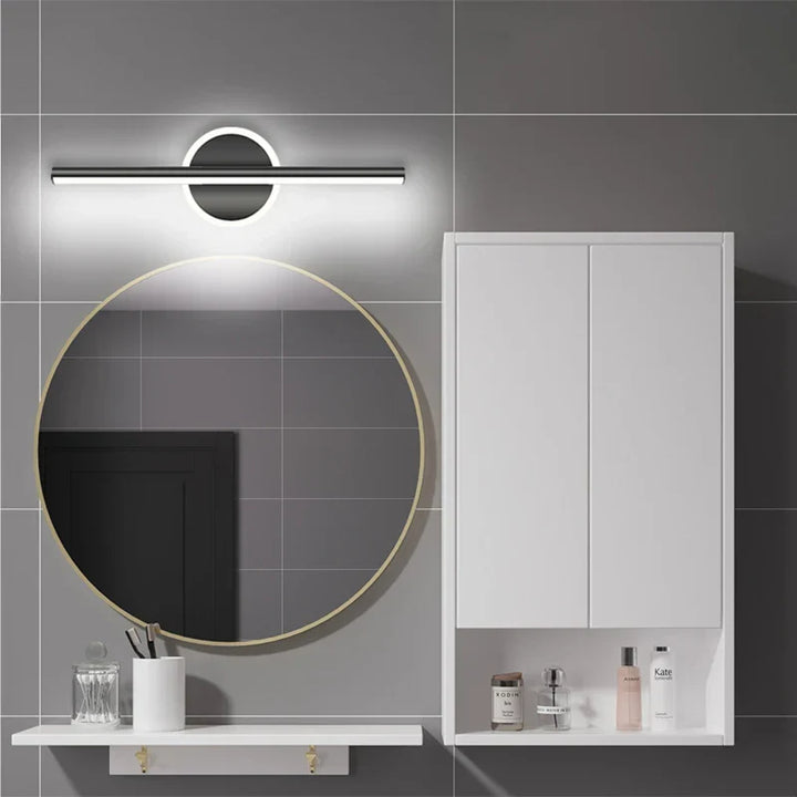 LED Wall Light LineaLux | Black &amp; Gold | 40/60/80 cm | Warm, Cold &amp; Three-colour Light | Modern Mirror &amp; Wall Lighting