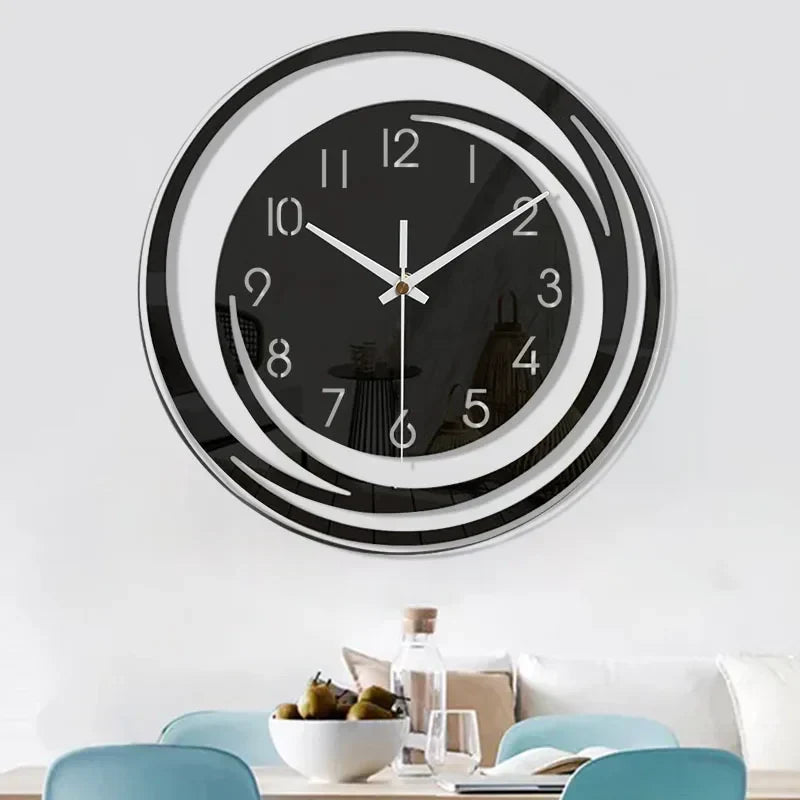 Acrylic Wall Clock - Scandinavian Design - Black - Clock