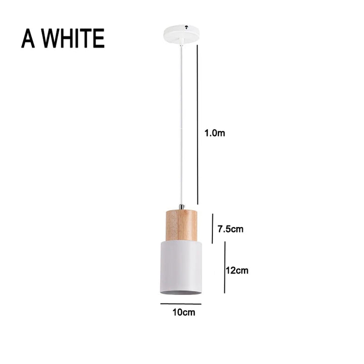 Nordic LED Pendant Lights Made of Metal and Wood - Modern Hanging Lamps for Dining Room and Kitchen