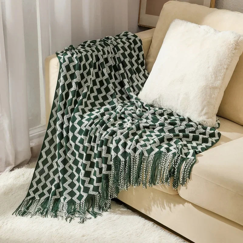 Nordic Style Dick Knitted Blanket