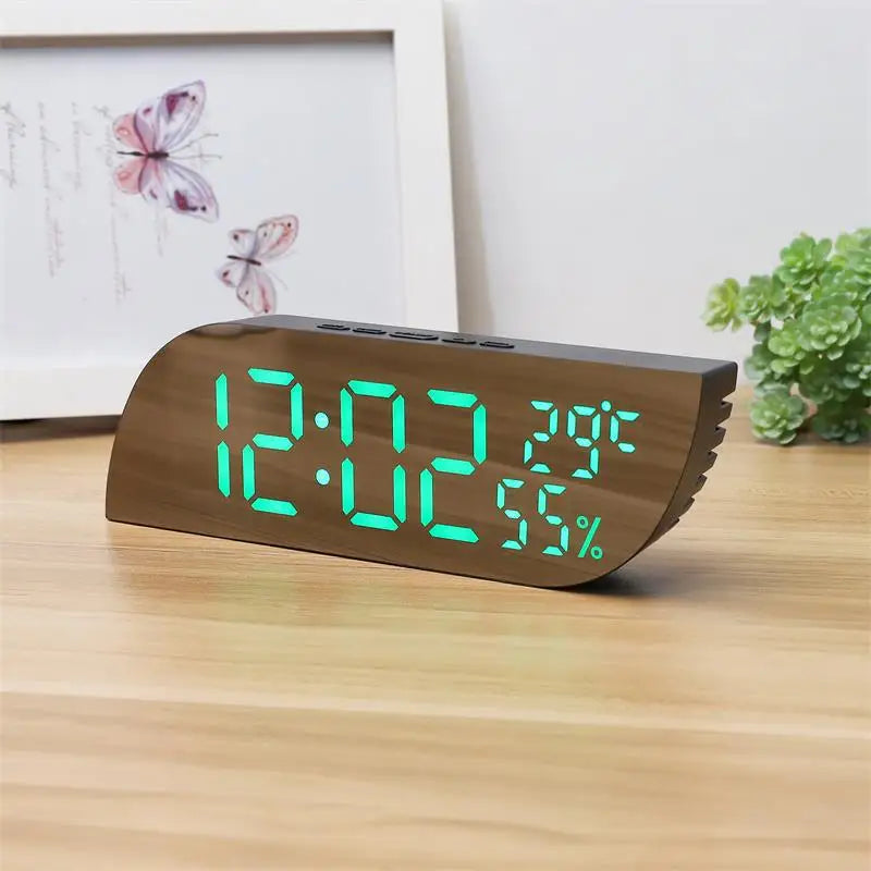 LED Digital Alarm Clock with Dual Display &amp; Unlimited Snooze