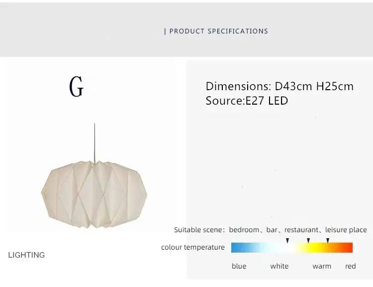 Elegant origami-inspired paper lantern
