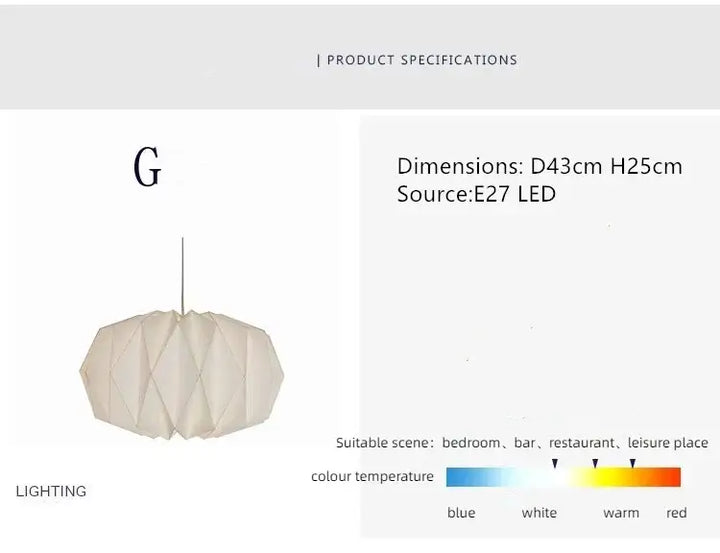 Elegant origami-inspired paper lantern