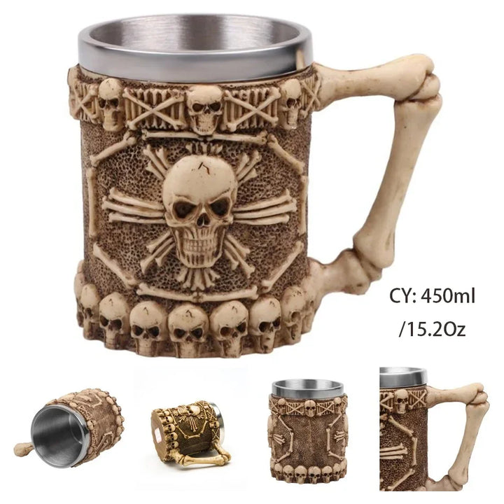 Medieval Dragon Resin Stainless Steel Mug as Coffee Mug or Tea Mug