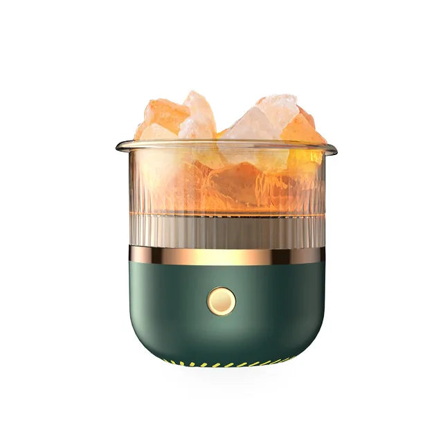 Himalaya salt crystal lamp &amp; essential oil diffuser, USB ultrasonic humidifier for home &amp; office