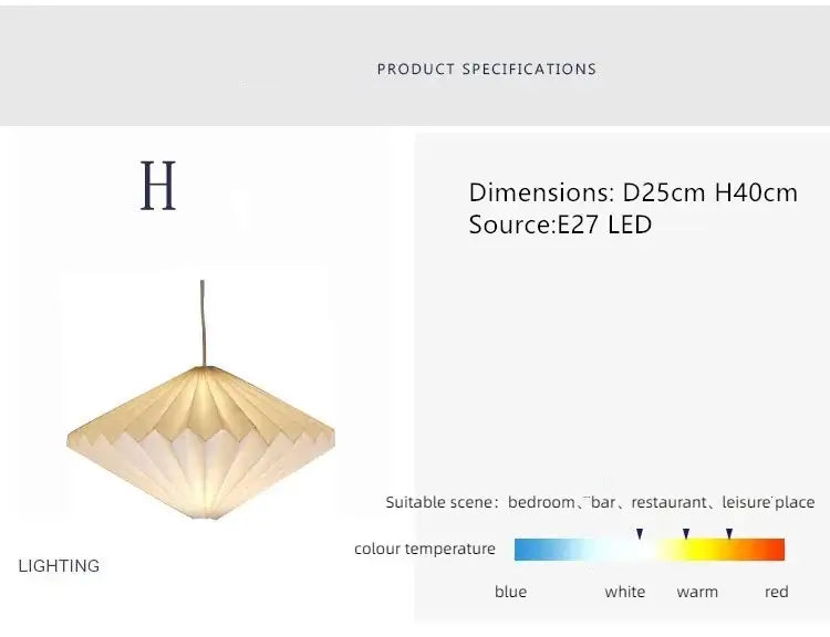 Elegant origami-inspired paper lantern