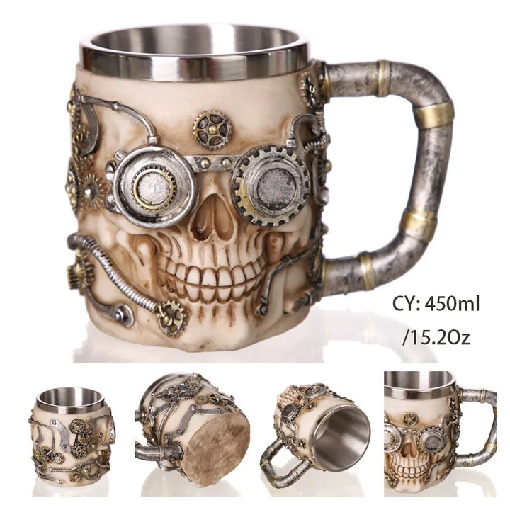 Medieval Dragon Resin Stainless Steel Mug as Coffee Mug or Tea Mug