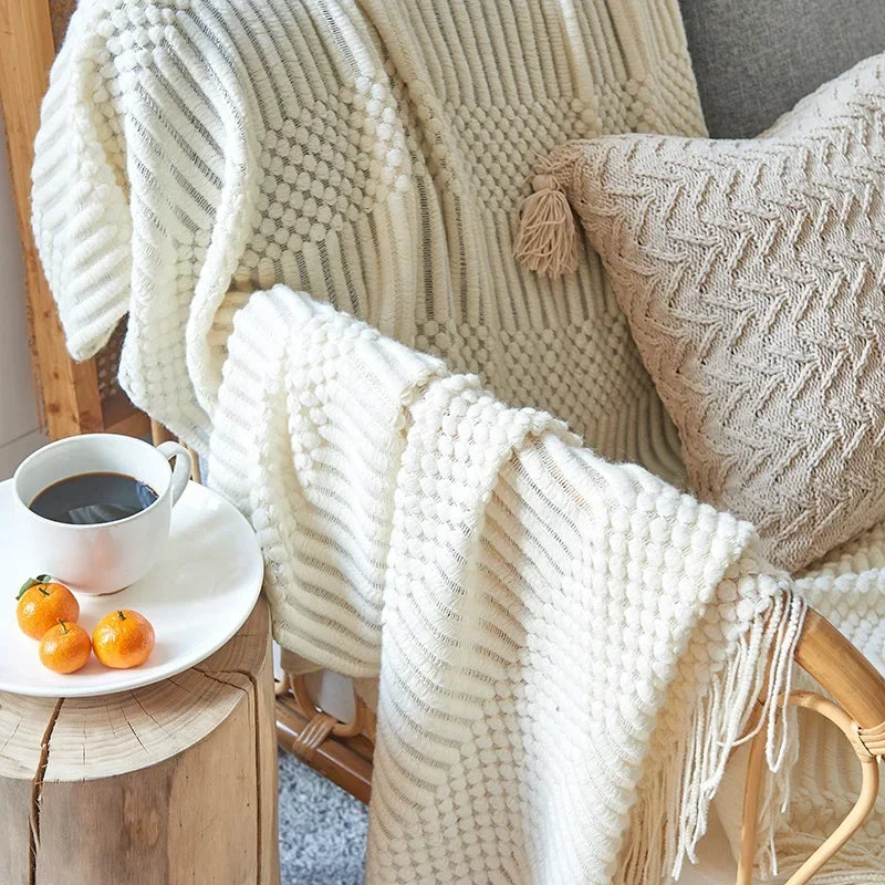 Nordic Style Dick Knitted Blanket