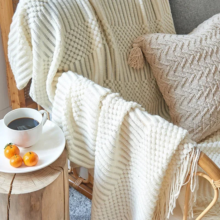 Nordic Style Dick Knitted Blanket