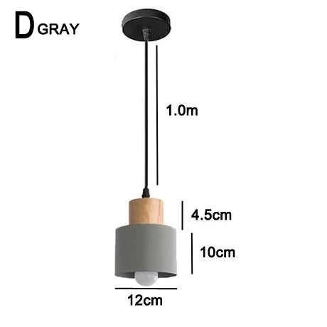 Nordic LED Pendant Lights Made of Metal and Wood - Modern Hanging Lamps for Dining Room and Kitchen