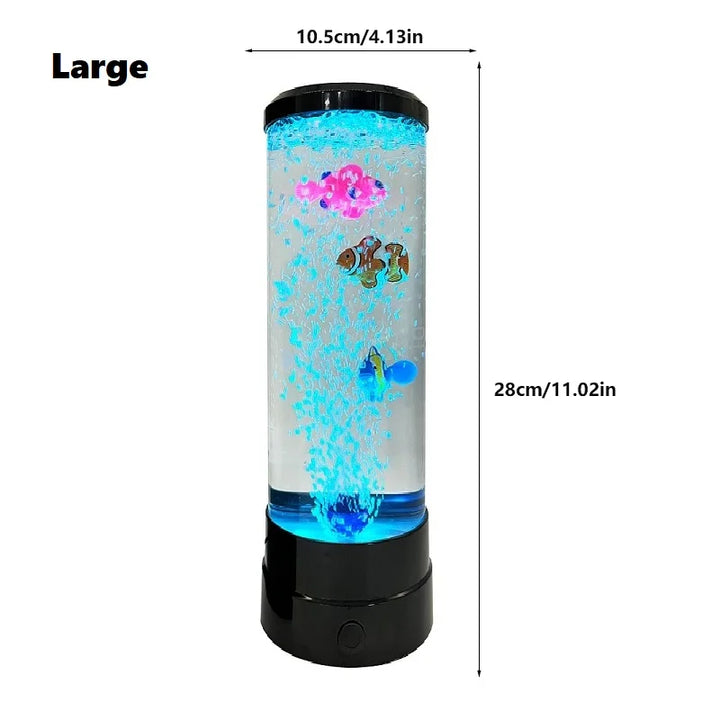 Simulated Led colourful Large Bubble Fish Light Aquarium Tank Usb Night Light for Home Desk Bedroom Living Room
