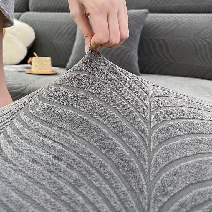 PlushSecure - Elegant Jacquard Sofa Cover for Non-Slip Comfort