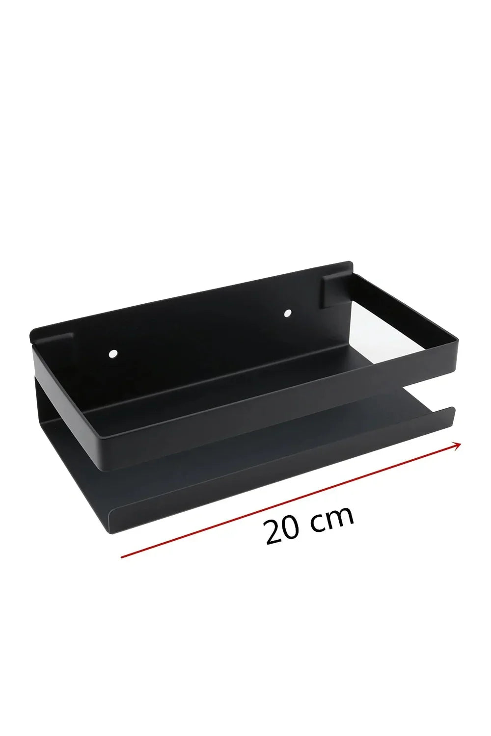 Modern black floating shelves