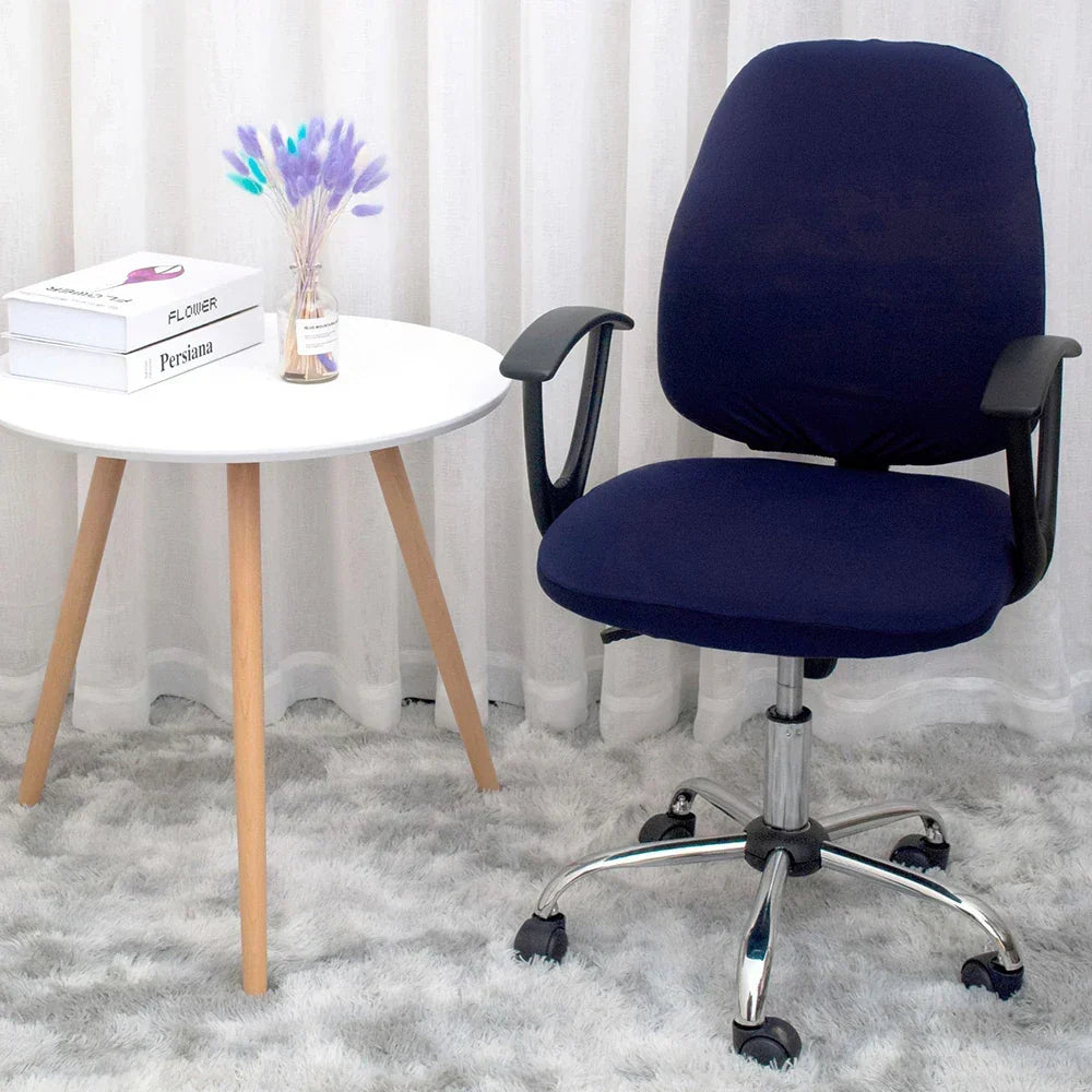 2-piece Split Office Rose Chair Covers