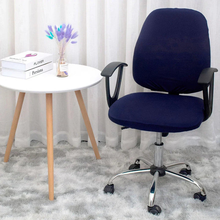 2-piece Split Office Rose Chair Covers