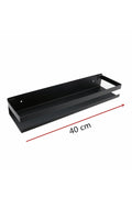 Modern black floating shelves