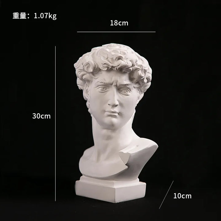 European Home Decor David Head Resin Statues Statues Home Decor Modern Abstract Art Bust Sculpture Art Sketch Practice