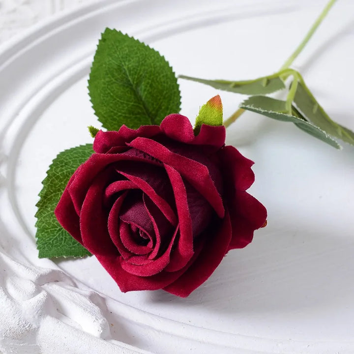 20 pieces Realistic Velvet Silk Rose Bouquet