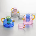 colourful glass tableware