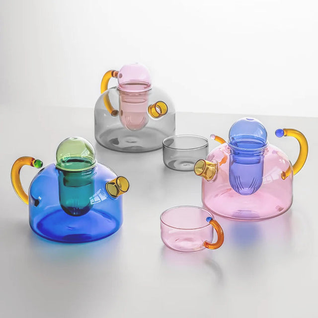 colourful glass tableware