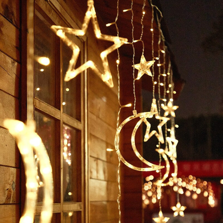 Solar Moon Star Lamp LED String Lights Decoration