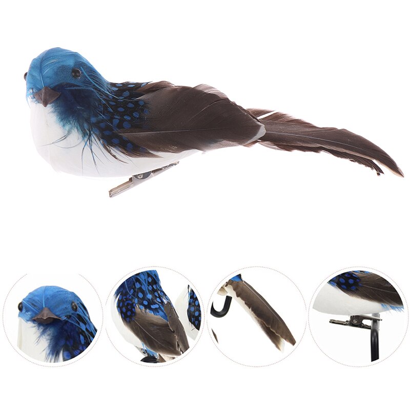 Lifelike feathered birds for outdoor decoration