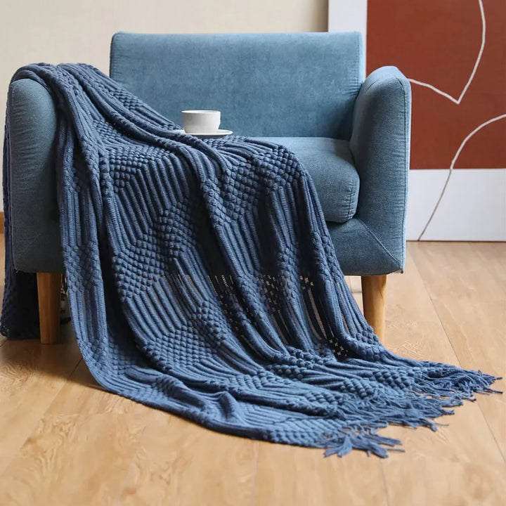 Nordic Style Dick Knitted Blanket