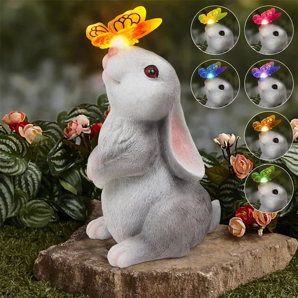 Butterfly and Flower Hare Garden Light