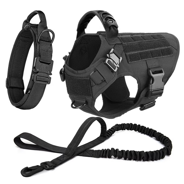 Tactical Dog Harness and Leash Set for Medium and Large Dogs